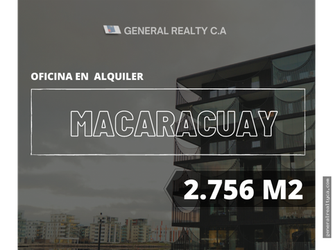 oficinas en alquiler 2756 m2 macaracuay