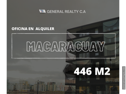oficinas en alquiler 446 m2 macaracuay