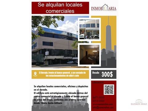 locales en el dorado desde 16 metros