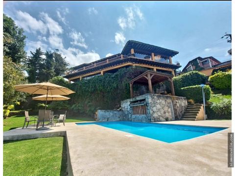 casa en venta valle de bravo con vista al lago