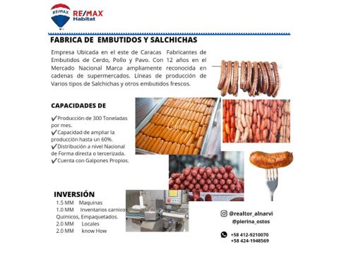 fabrica de embutidos y salchichas