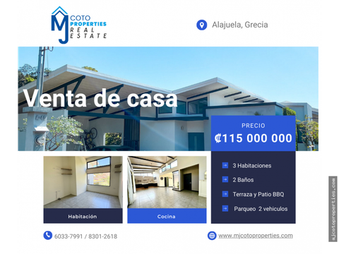 venta de casa en condominio montezuma grecia