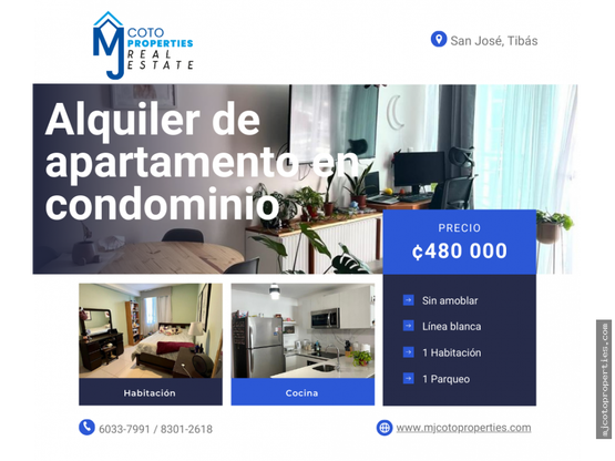 ALQUILER DE APARTAMENTO EN BAMBÚ RIVERA TIBÁS