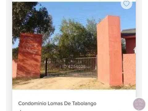 se vende hermosa parcela con vista ubicada en lomas de tabolango