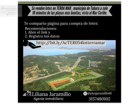 se venden lotes proyecto terramar tubara atlantico