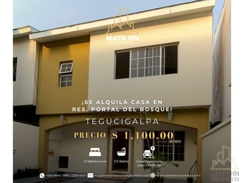 se alquila casa en portal del bosque tegucigalpa