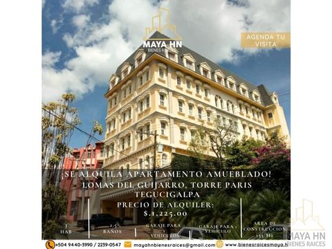 se alquila apartamento amueblado en lomas del guijarro sur