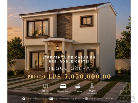 preventa de casas en residencial roble oeste tegucigalpa