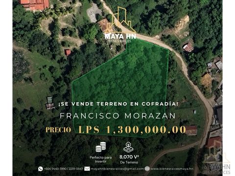 se vende terreno en cofradia francisco morazan