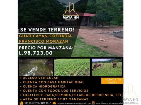 se vende terreno en guaricayan cofradia
