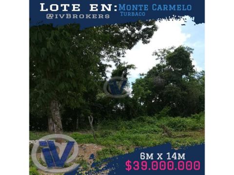 venta lote en monte carmelo turbaco