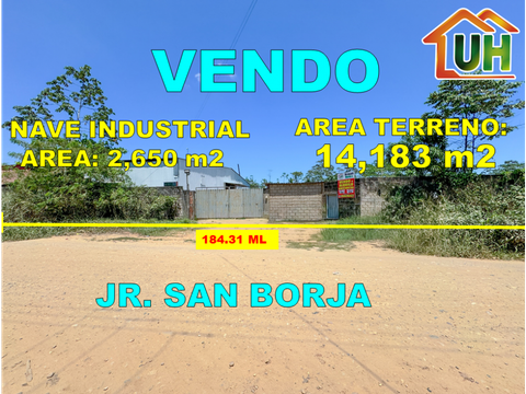 00680 vendo nave industrial en pucallpa a unos pasos de cfb km 8