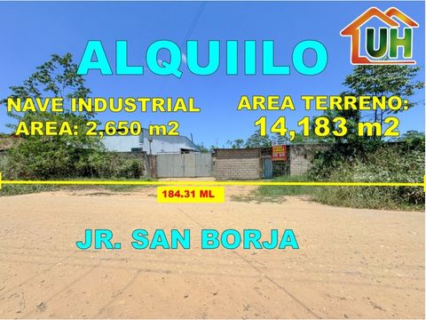 alquilo nave industrial en pucallpa a unos pasos de cfb km 8