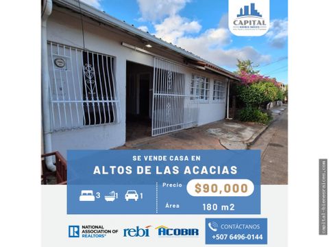 se vende casa por 90000 en altos de las acacias