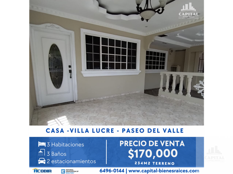 casa en venta villa lucre paseo del valle en venta 170000