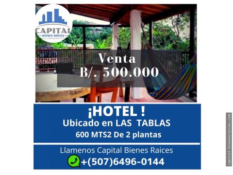 se vende hotel en las tablas