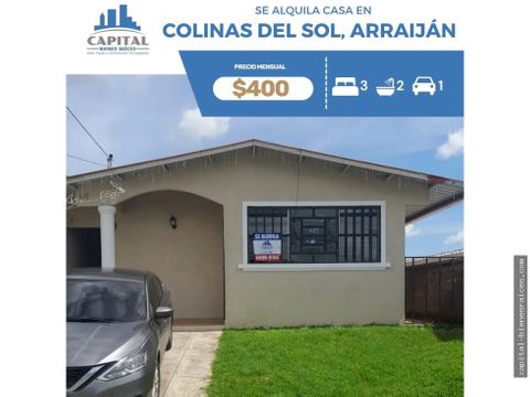 se alquila casa en colinas del sol arraijan