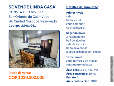 vendo linda casa de 3 pisos bciudad cordoba reservado