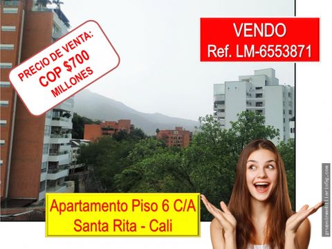 vendo hermoso apto piso 6 ca santa rita