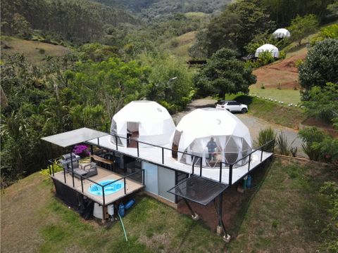 finca en venta en tocota con 4 glampings cerca a cali