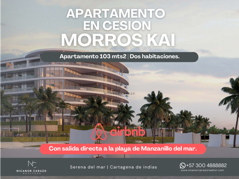 venta cesion apartamento 2 alcobas en morros kai serena del mar