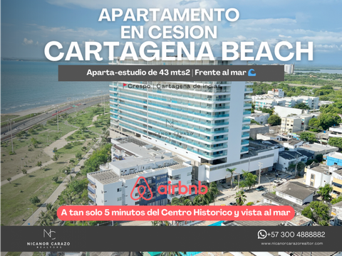 oportunidad cesion aparta suite con acabados cartagena beach resort