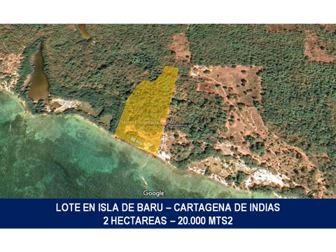 vendemos lote en isla de baru cartagena de indias