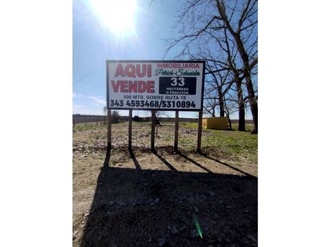 se vende 33 has de campo con 26 has de chacra ruta nacional n018