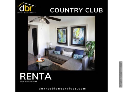 renta departamento amueblado en country club