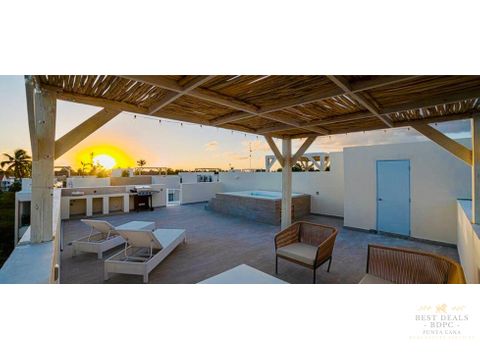 luxury beach penthouse private rooftop picuzzi for rent los corales