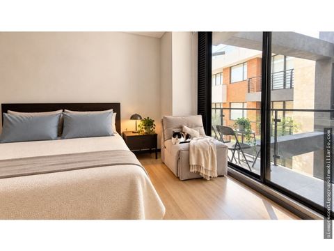 arriendo loft san patricio 48m2 balcon 4 piso interior