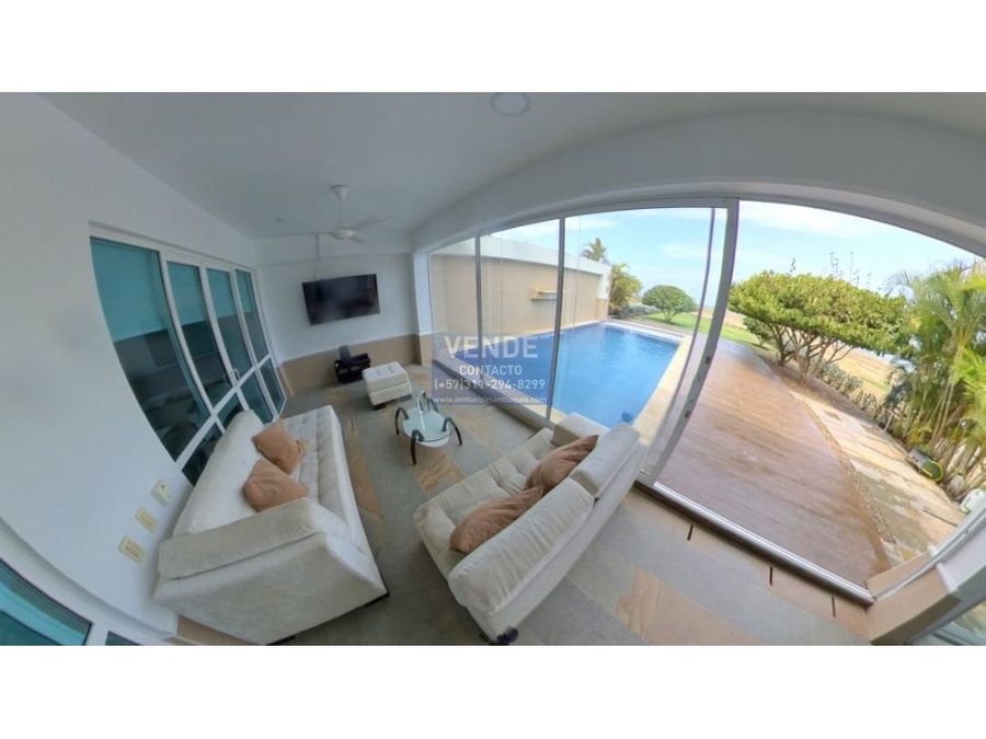 casa de playa piscina privada en condominio de lujo cartagena