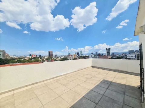 penthouse en venta con roof garden privado nonoalco benito juarez