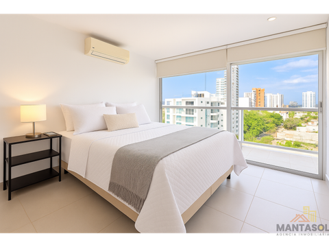 alquilo departamento de 108 m2 con vista lateral al mar en ibiza manta