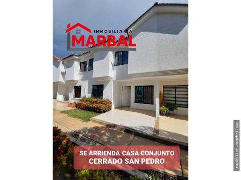 se arrienda casa conjunto cerrado san pedro