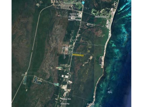 terreno en venta sobre carretera federal cancun puerto morelos