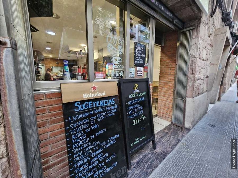 traspaso restaurante con terraza zona dos de maig en barcelona