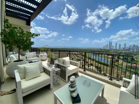 venta espectacular penthouse amoblado en santa maria panama smv