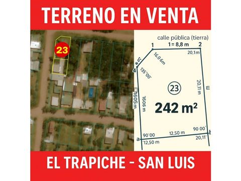retasado venta terreno en el trapiche sl