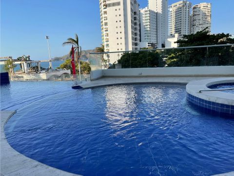 apartamento en arriendo en el rodadero sur vista al mar