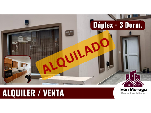 duplex de 3 dormitorios entrada de auto y patio