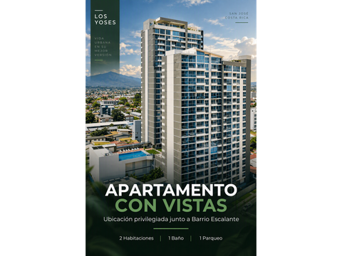 apartamento en los yoses con vistas y excelente ubicacion