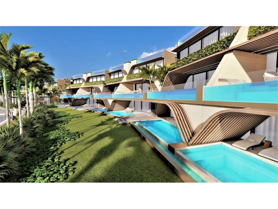 proyecto de apartamentos con piscina privada en cap cana