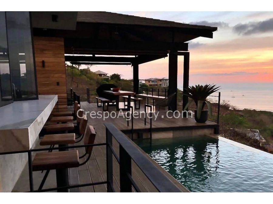 luxury villa ocean view sunset tamarindo los sanderos 299m