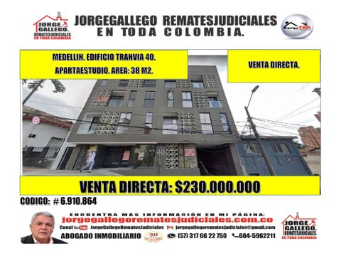 venta directa medellin ed tranvia 40 area 38m2