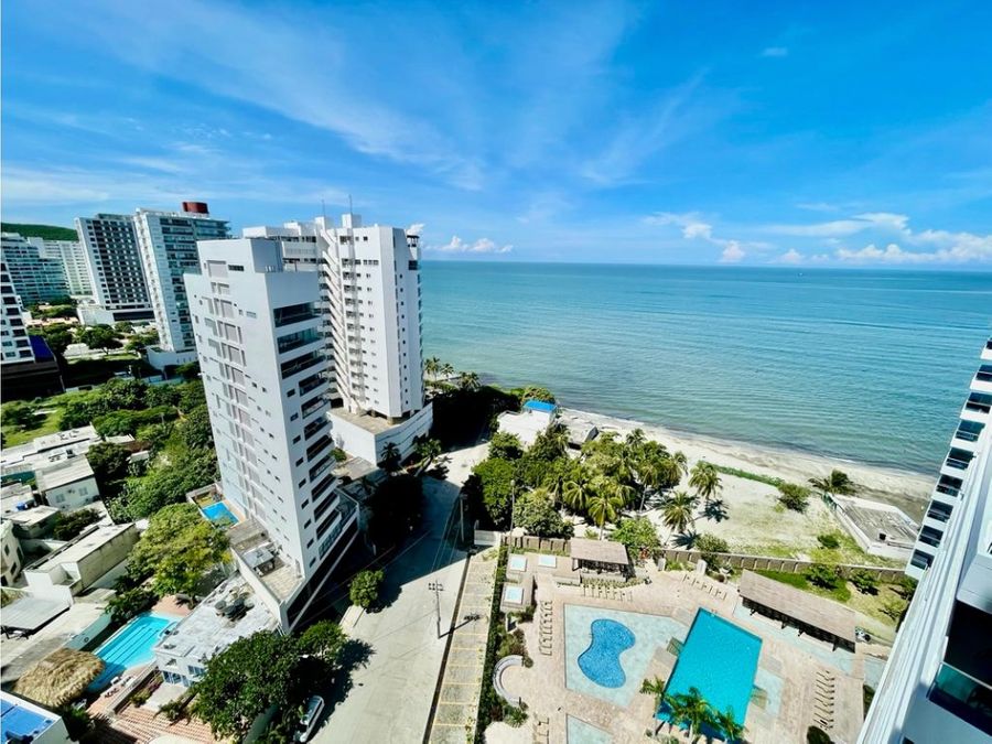 en venta apartamento con vista al mar en playa salguero santa marta