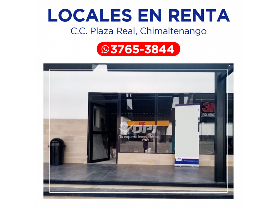 rento locales en cc plaza real chimaltenango desde 25m2