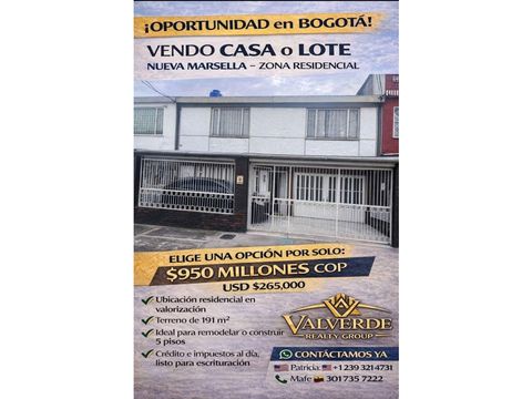 23120 casa 200 m2 apto 163 m2 en bogota 980 millones