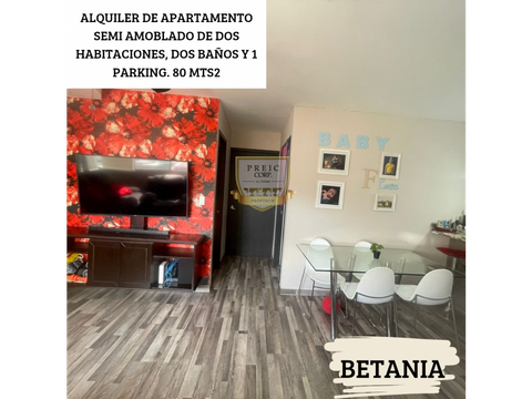 alquiler de apartamento semi amoblado en betania