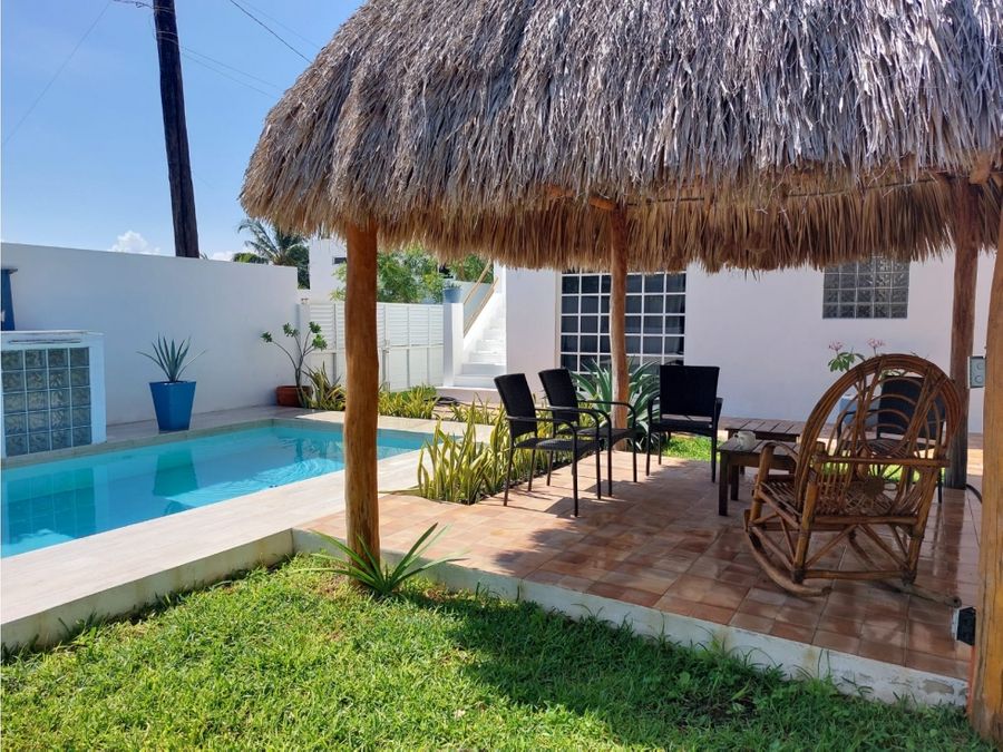 casa amueblada y equipada a 200 metros del mar de chuburna yucatan